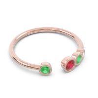 Petite Modern Open Bezel Vihvarita Ring