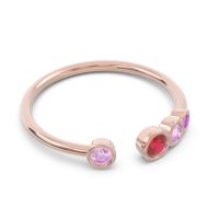 Petite Modern Open Bezel Vihvarita Ring