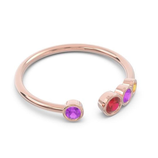 Petite Modern Open Bezel Vihvarita Ring