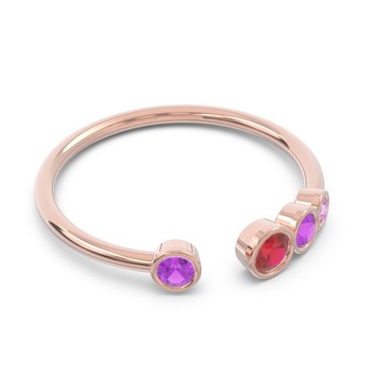 Petite Modern Open Bezel Vihvarita Ring