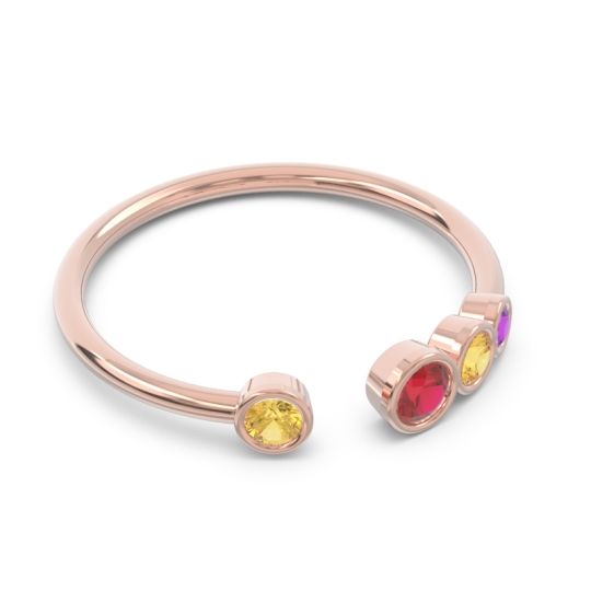 Petite Modern Open Bezel Vihvarita Ring