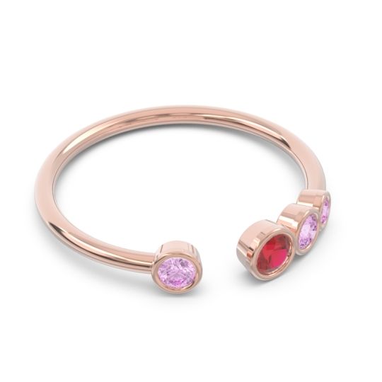 Petite Modern Open Bezel Vihvarita Ring