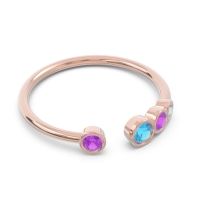Petite Modern Open Bezel Vihvarita Ring