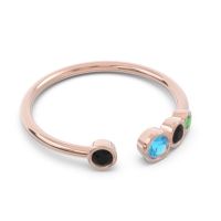 Petite Modern Open Bezel Vihvarita Ring