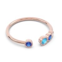 Petite Modern Open Bezel Vihvarita Ring