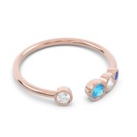 Petite Modern Open Bezel Vihvarita Ring