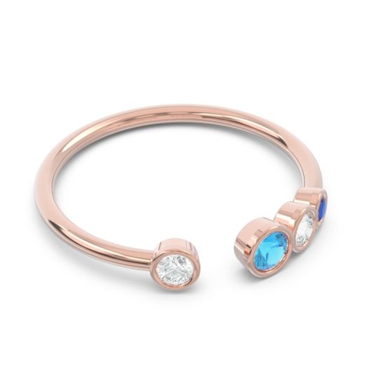 Petite Modern Open Bezel Vihvarita Ring