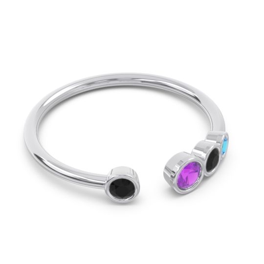 Petite Modern Open Bezel Vihvarita Ring