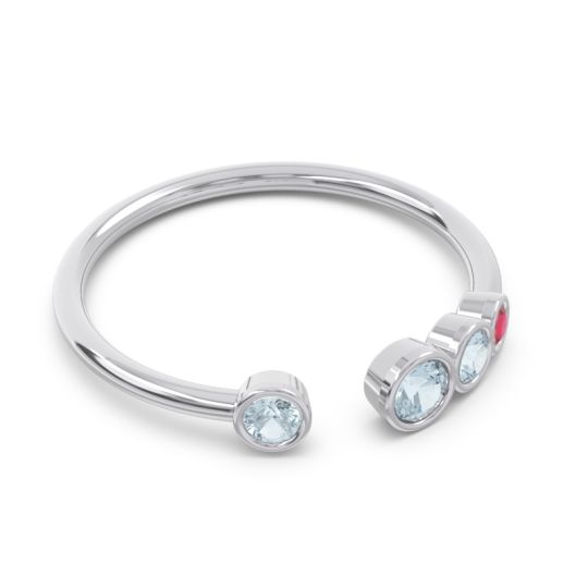 Petite Modern Open Bezel Vihvarita Ring