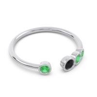Petite Modern Open Bezel Vihvarita Ring