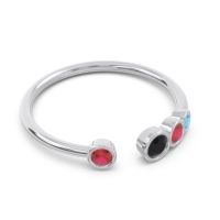 Petite Modern Open Bezel Vihvarita Ring