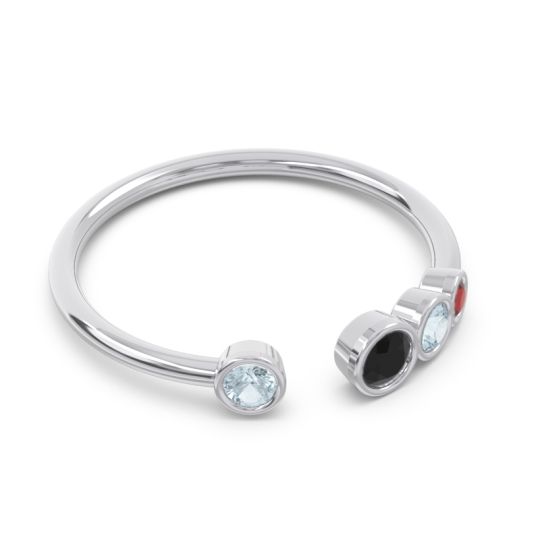 Petite Modern Open Bezel Vihvarita Ring