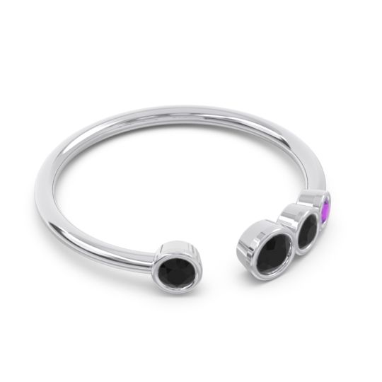 Petite Modern Open Bezel Vihvarita Ring