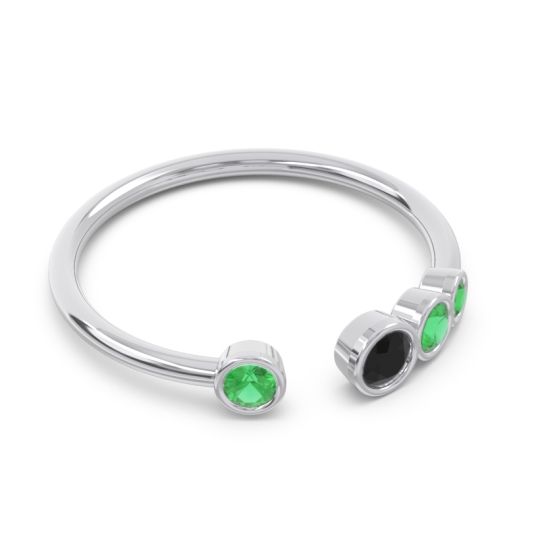 Petite Modern Open Bezel Vihvarita Ring