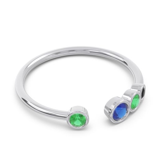 Petite Modern Open Bezel Vihvarita Ring