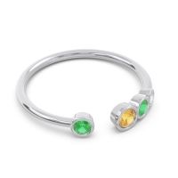 Petite Modern Open Bezel Vihvarita Ring