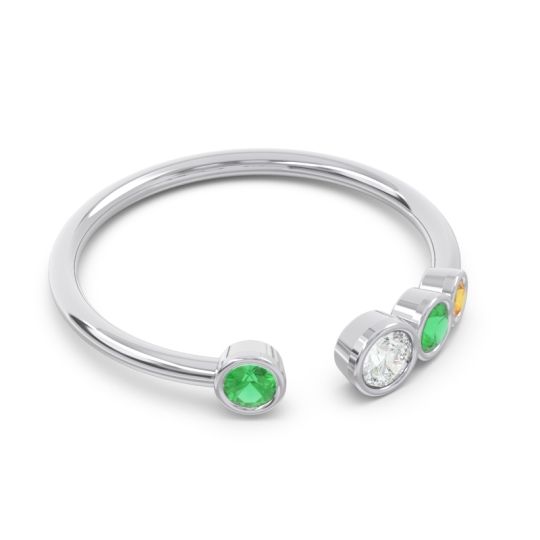 Petite Modern Open Bezel Vihvarita Ring