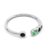 Petite Modern Open Bezel Vihvarita Ring