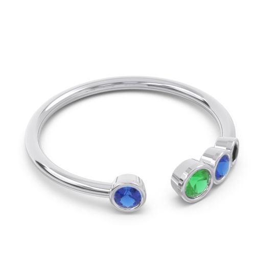 Petite Modern Open Bezel Vihvarita Ring