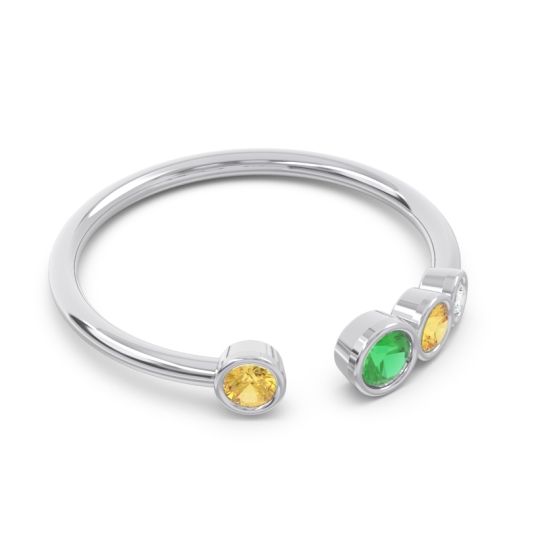 Petite Modern Open Bezel Vihvarita Ring