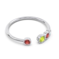 Petite Modern Open Bezel Vihvarita Ring