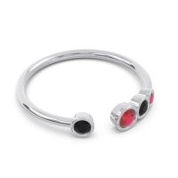 Petite Modern Open Bezel Vihvarita Ring