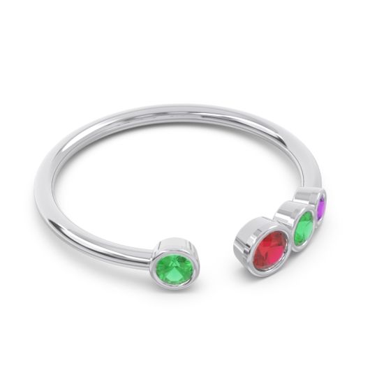 Petite Modern Open Bezel Vihvarita Ring