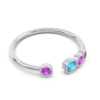 Petite Modern Open Bezel Vihvarita Ring