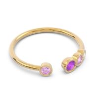 Petite Modern Open Bezel Vihvarita Ring