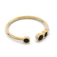 Petite Modern Open Bezel Vihvarita Ring