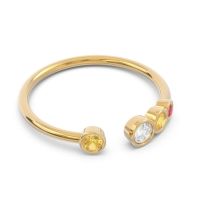 Petite Modern Open Bezel Vihvarita Ring