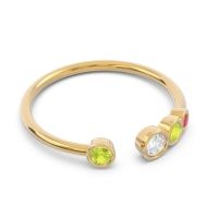 Petite Modern Open Bezel Vihvarita Ring