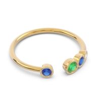 Petite Modern Open Bezel Vihvarita Ring