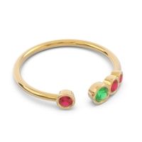 Petite Modern Open Bezel Vihvarita Ring