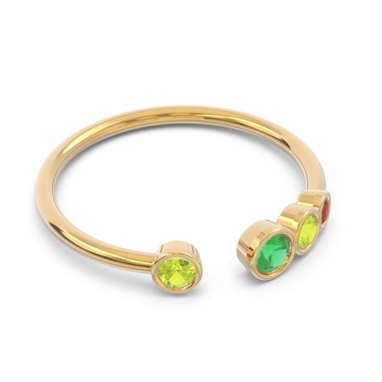 Petite Modern Open Bezel Vihvarita Ring