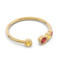 Petite Modern Open Bezel Vihvarita Ring