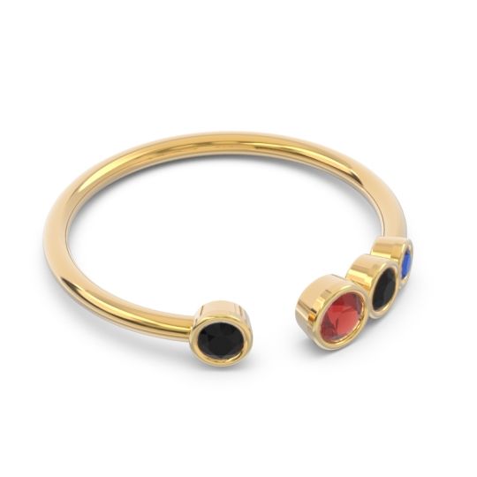 Petite Modern Open Bezel Vihvarita Ring
