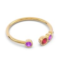 Petite Modern Open Bezel Vihvarita Ring