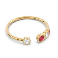 Petite Modern Open Bezel Vihvarita Ring