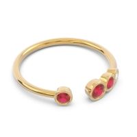 Petite Modern Open Bezel Vihvarita Ring