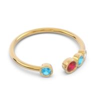 Petite Modern Open Bezel Vihvarita Ring