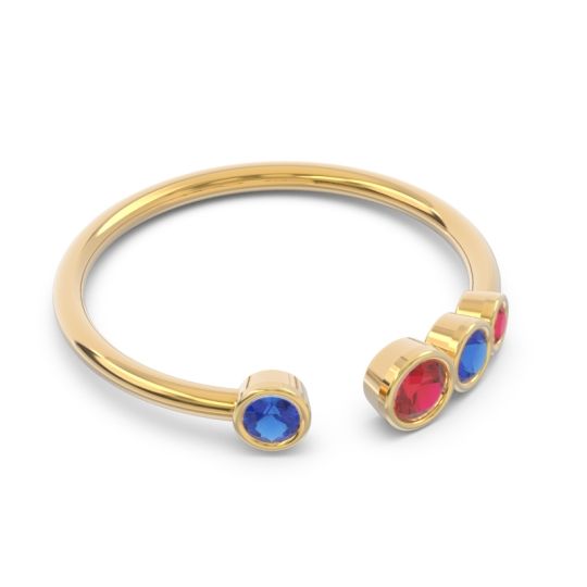 Petite Modern Open Bezel Vihvarita Ring