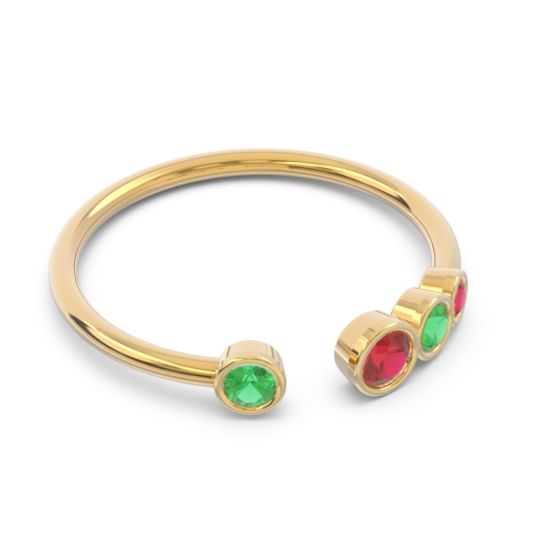 Petite Modern Open Bezel Vihvarita Ring