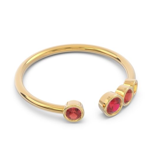 Petite Modern Open Bezel Vihvarita Ring