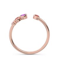 Petite Modern Open Bezel Vihvarita Ring