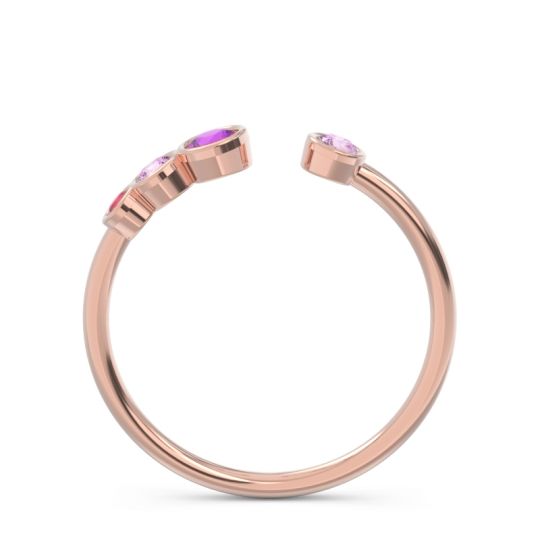 Petite Modern Open Bezel Vihvarita Ring