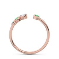 Petite Modern Open Bezel Vihvarita Ring