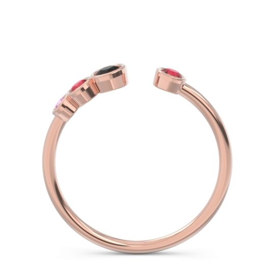 Petite Modern Open Bezel Vihvarita Ring