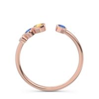 Petite Modern Open Bezel Vihvarita Ring