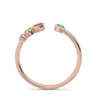 Petite Modern Open Bezel Vihvarita Ring